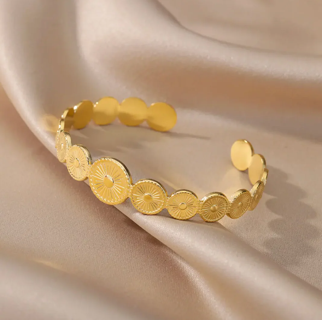 18K Gold Plated Necklace with Small Squares