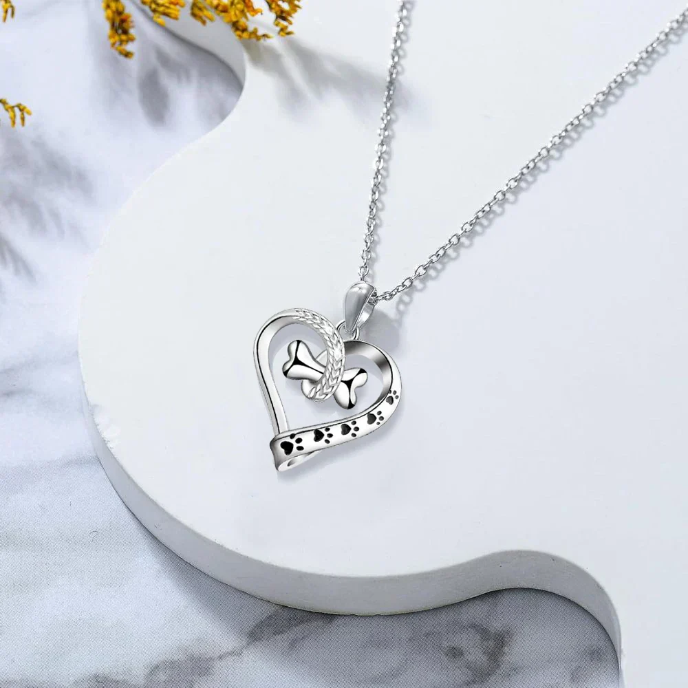 2-Piece Jewelry Set with Paw, Heart & Bone Charms - Image 3