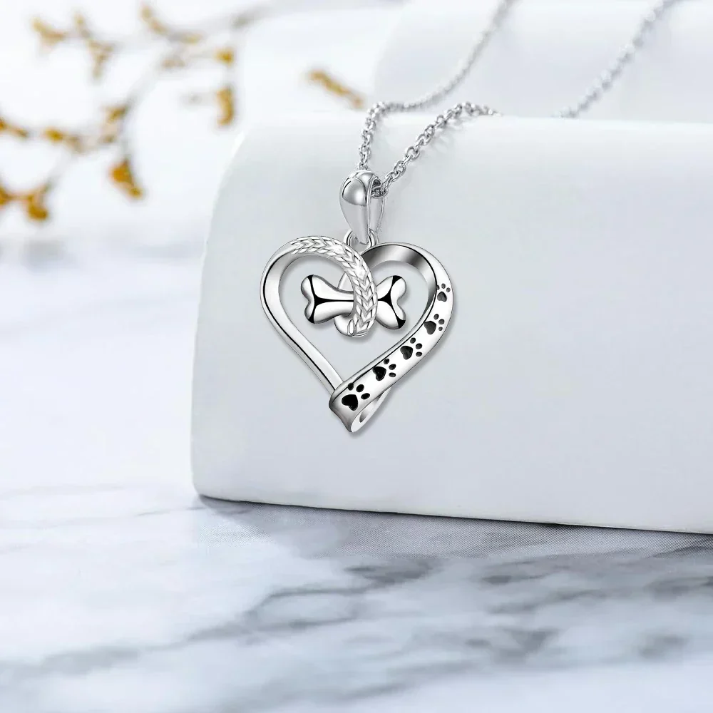 2-Piece Jewelry Set with Paw, Heart & Bone Charms - Image 4