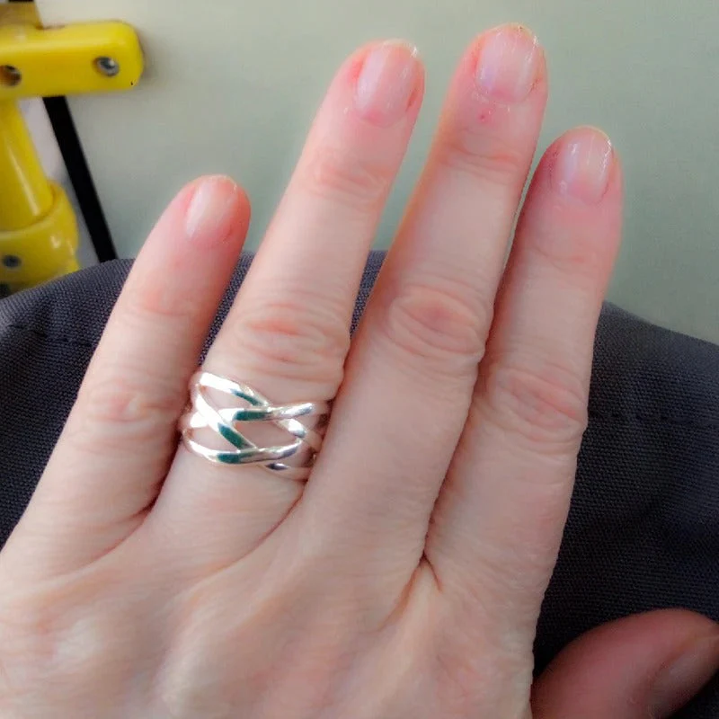 925 Silver Braided Design Ring - Image 2