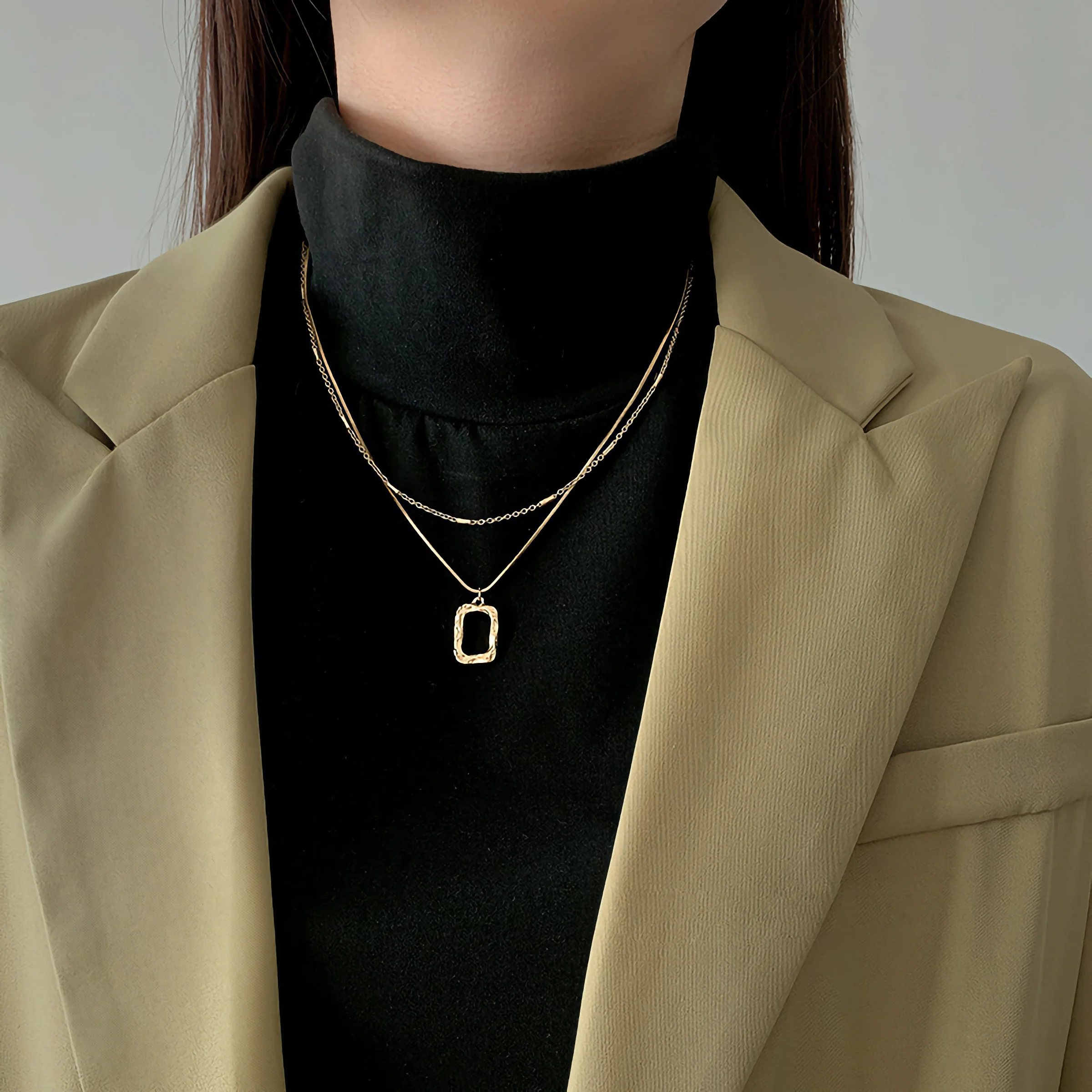 Abigail Layered Chain Necklace - Image 3