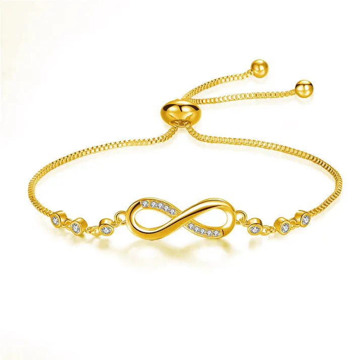 Adjustable Infinity Silver Bracelet - Image 2