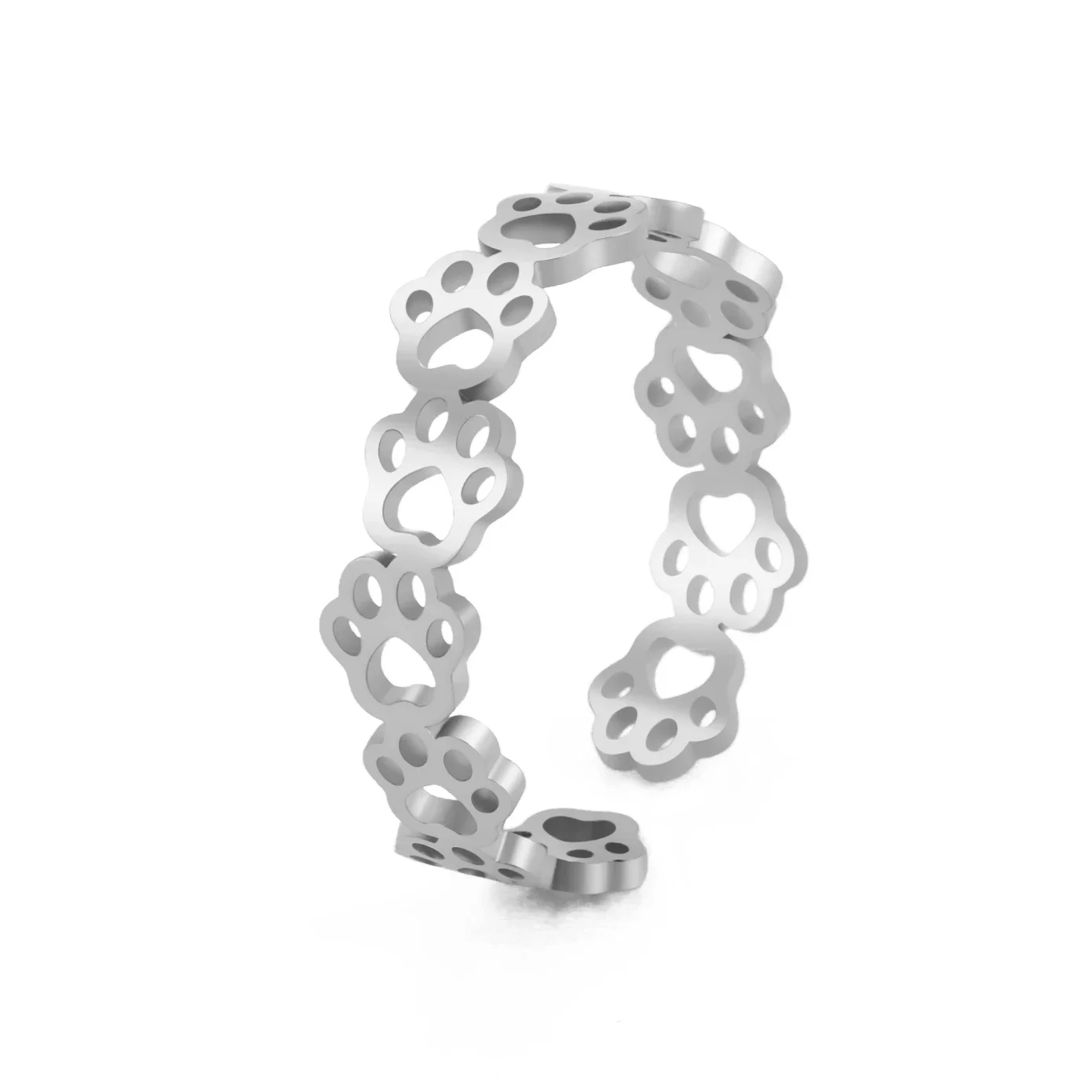 Adjustable Paw Print Ring – Made of Stainless Steel - Image 5