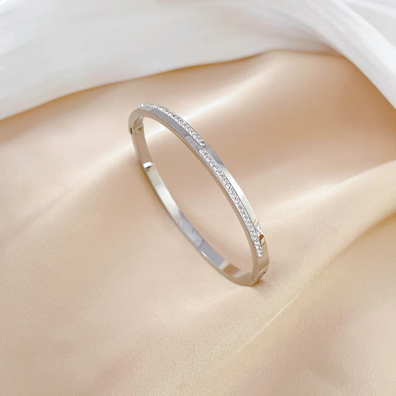 Aera Rigid Gold Crystal Bracelet - Image 3