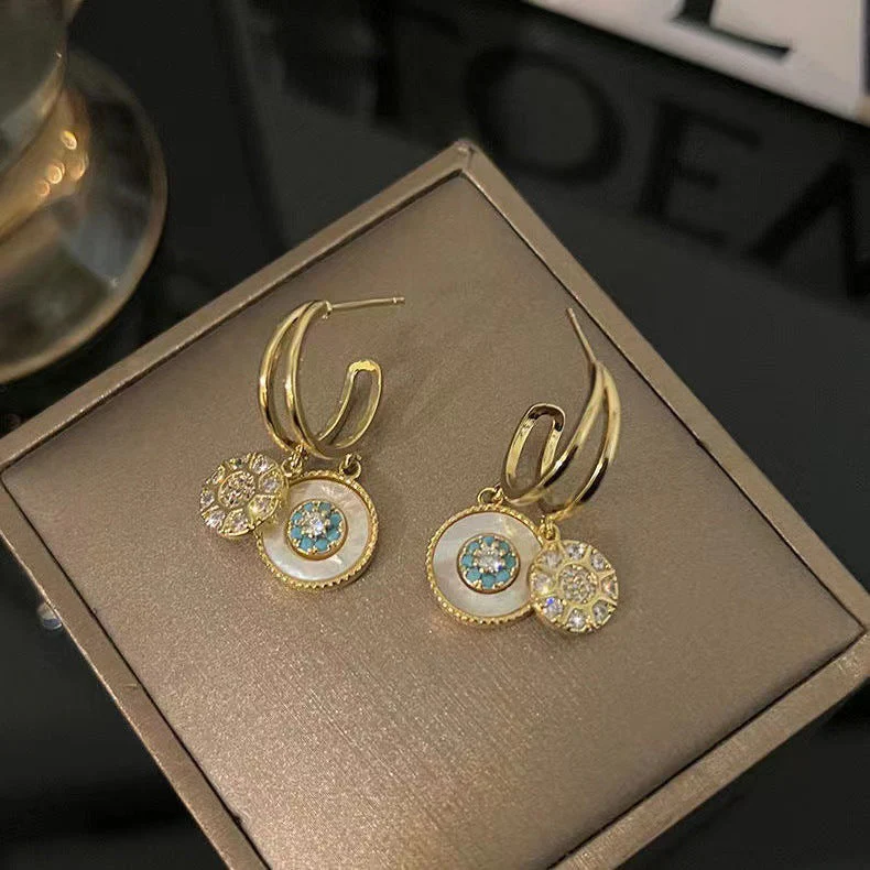 Attractive Kaleidoscope Gold Plated Earrings