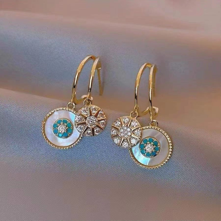 Attractive Kaleidoscope Gold Plated Earrings - Image 2