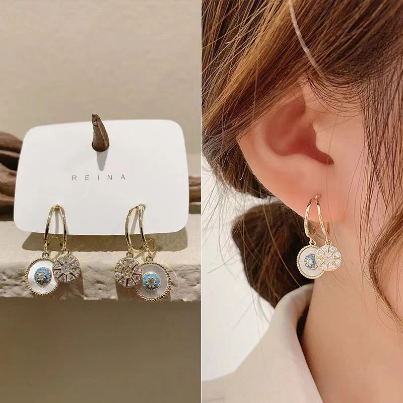 Attractive Kaleidoscope Gold Plated Earrings - Image 4