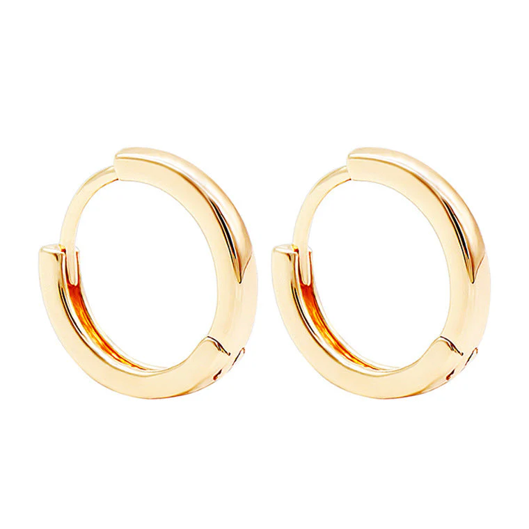 Aurelia Hugging Gold Hoop Earrings - Image 2