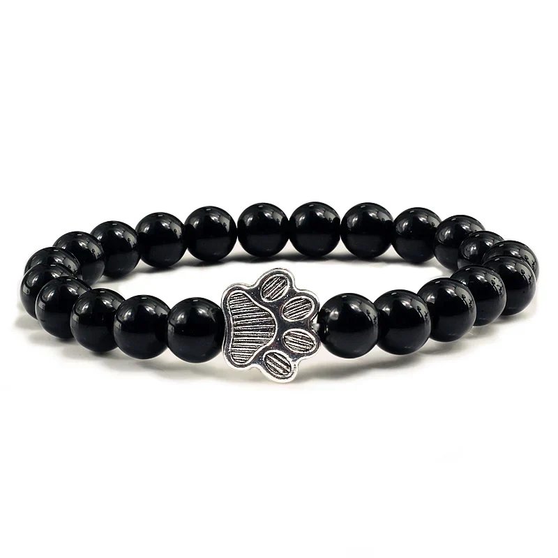 Beaded Paw Bracelet – Natural Stone Design - Image 14