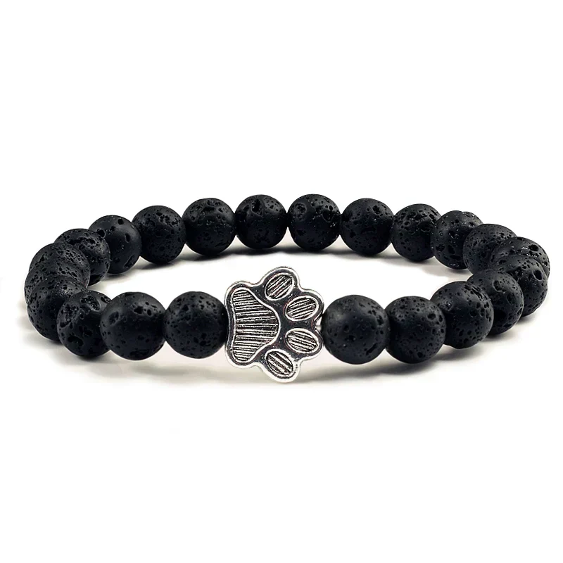 Beaded Paw Bracelet – Natural Stone Design - Image 16