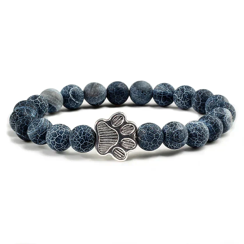 Beaded Paw Bracelet – Natural Stone Design - Image 4