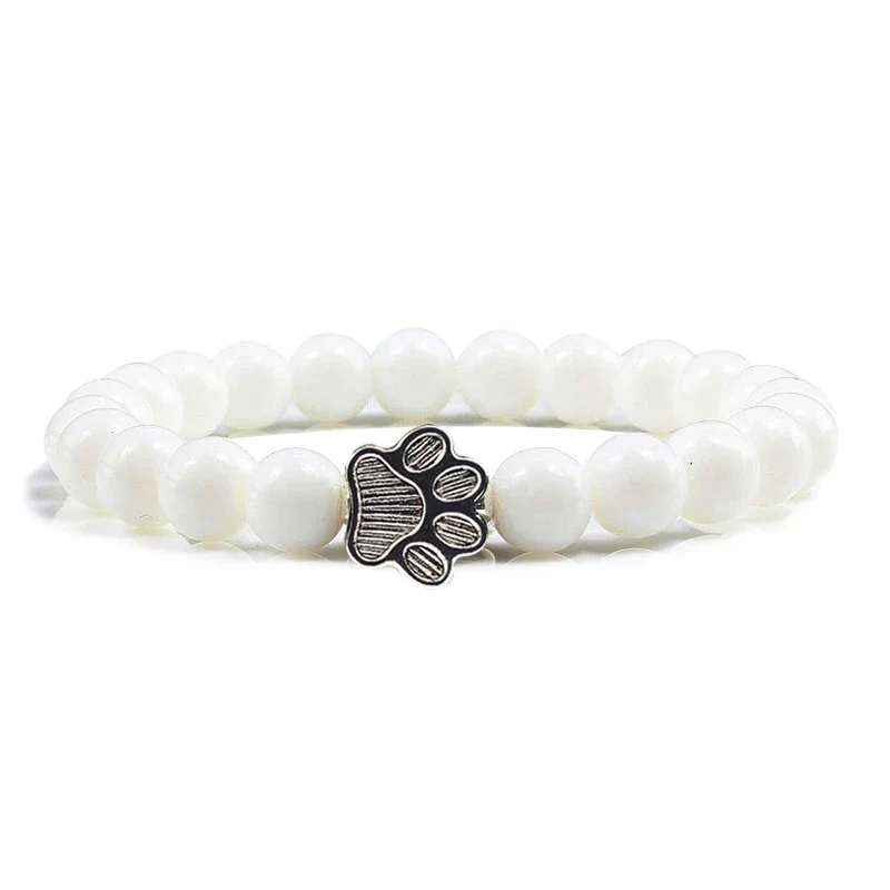 Beaded Paw Bracelet – Natural Stone Design - Image 5