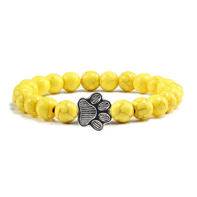 Beaded Paw Bracelet – Natural Stone Design - Image 8