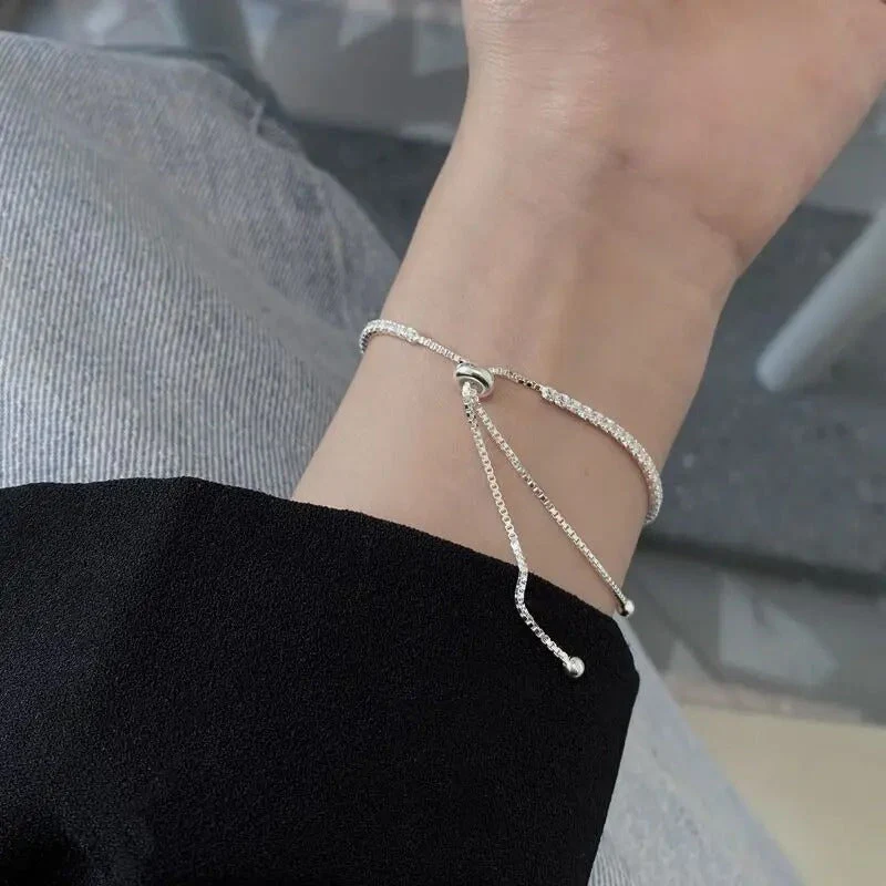 Beautiful 925 Silver Bracelet with Zirconia - Image 3