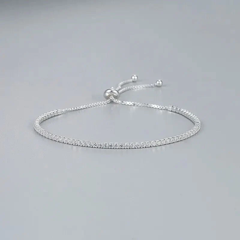 Beautiful 925 Silver Bracelet with Zirconia - Image 4