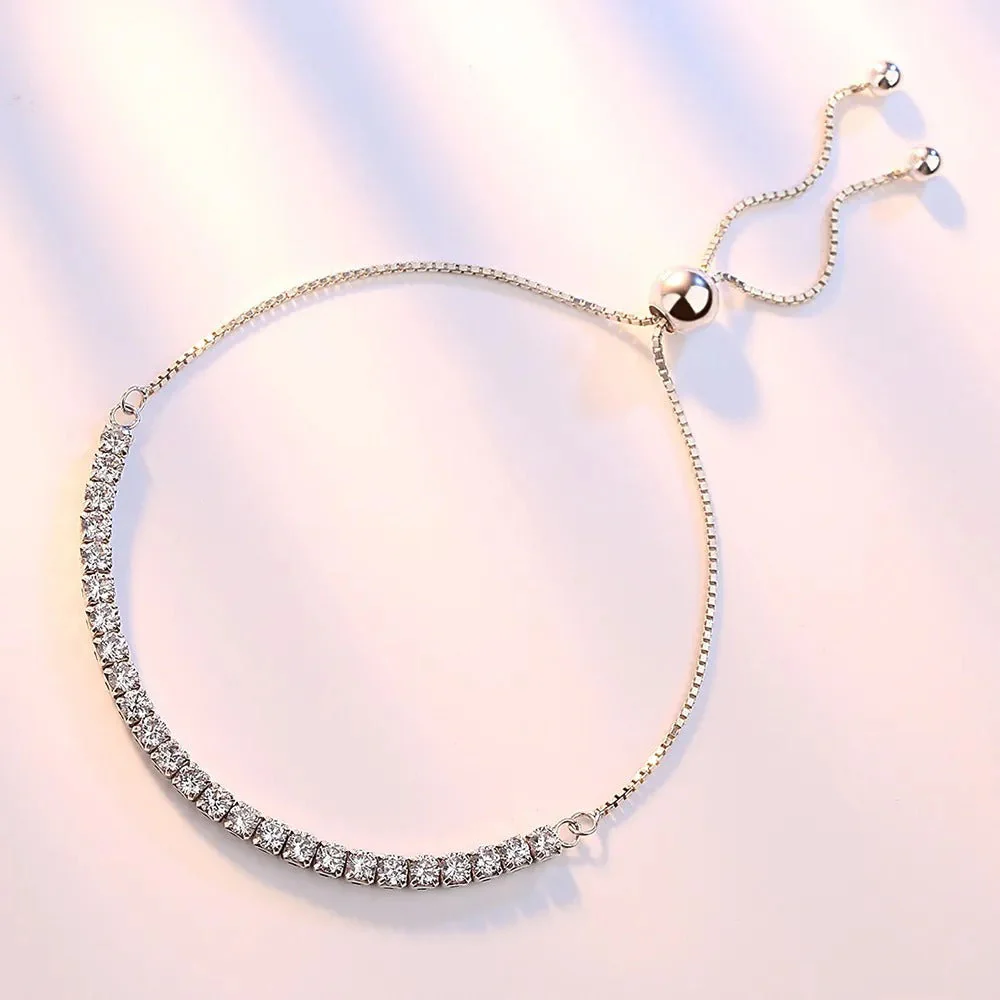 Beautiful 925 Silver Bracelet with Zirconia - Image 5