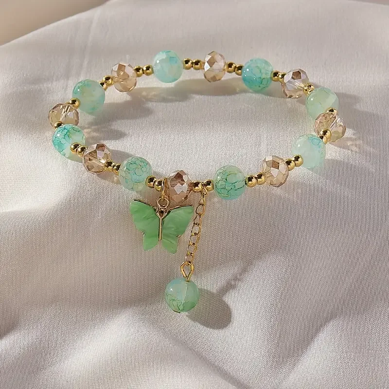Beautiful Butterfly Beaded Stretch Bracelet - Image 7