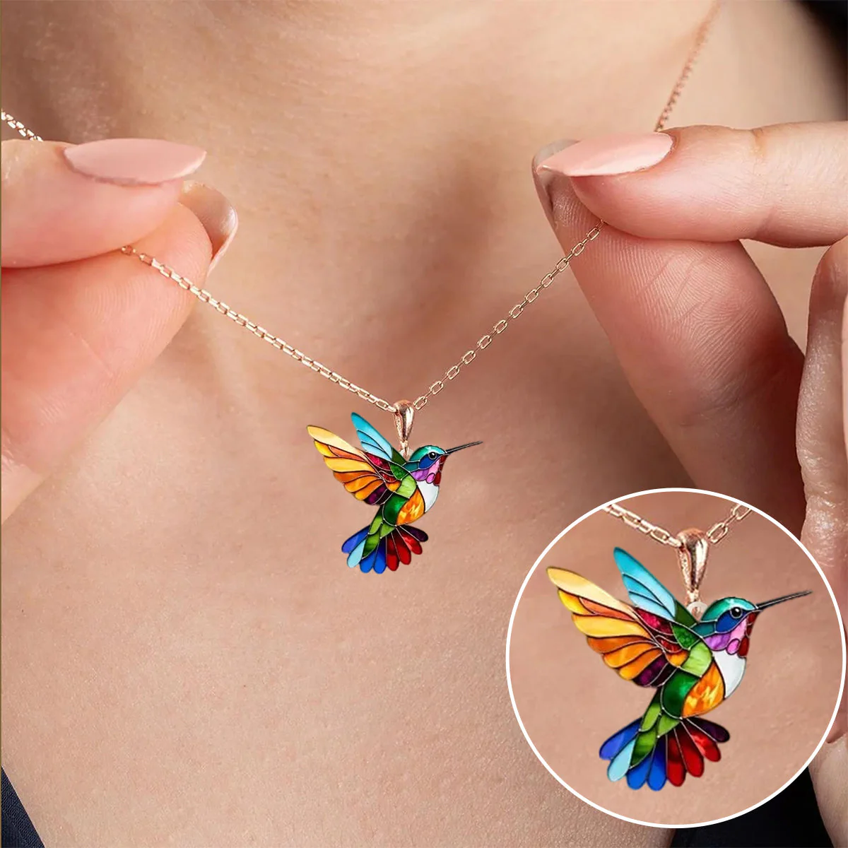 Beautiful Hummingbird Necklace with Bonus Earrings – Limited Time Offer - Image 2