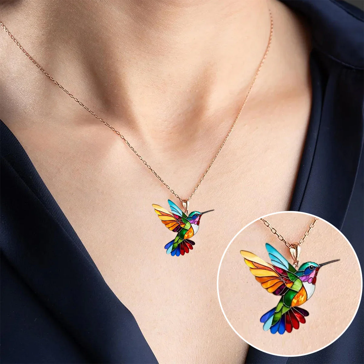 Beautiful Hummingbird Necklace with Bonus Earrings – Limited Time Offer - Image 4