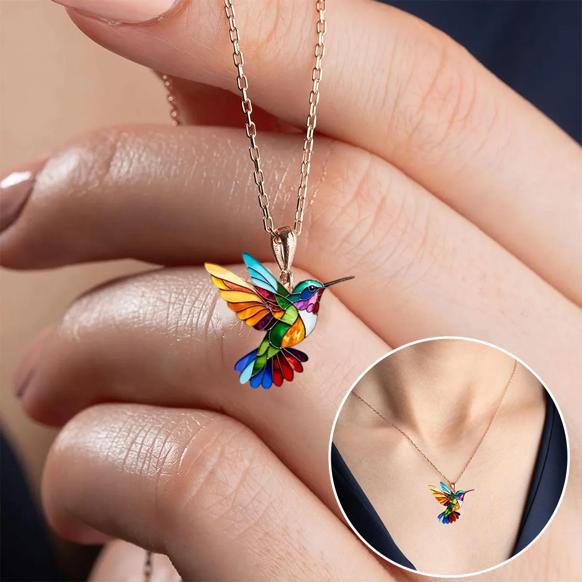 Beautiful Hummingbird Necklace with Bonus Earrings – Limited Time Offer - Image 5