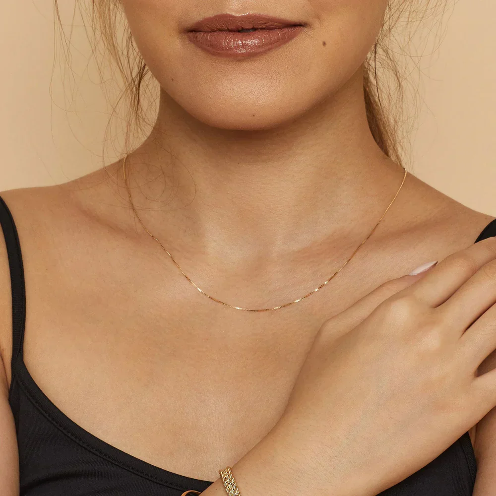 Bodega Box Necklace | White Gold - Image 3