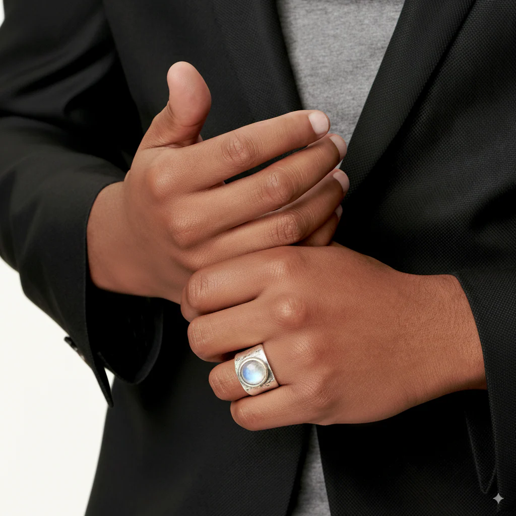 Boho Moonstone Ring - Image 3