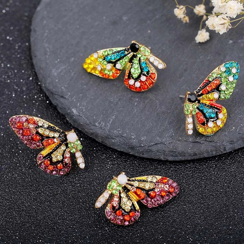 Butterfly Earrings Limited Edition with Zirconia Inlay - Image 2