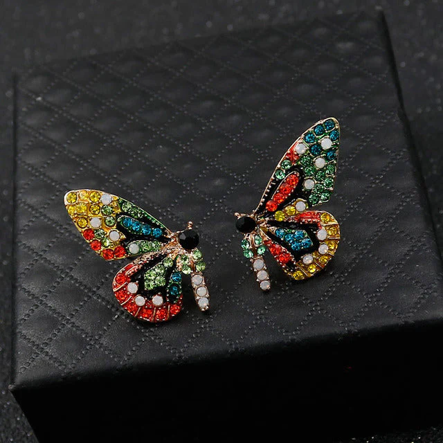 Butterfly Earrings Limited Edition with Zirconia Inlay - Image 3