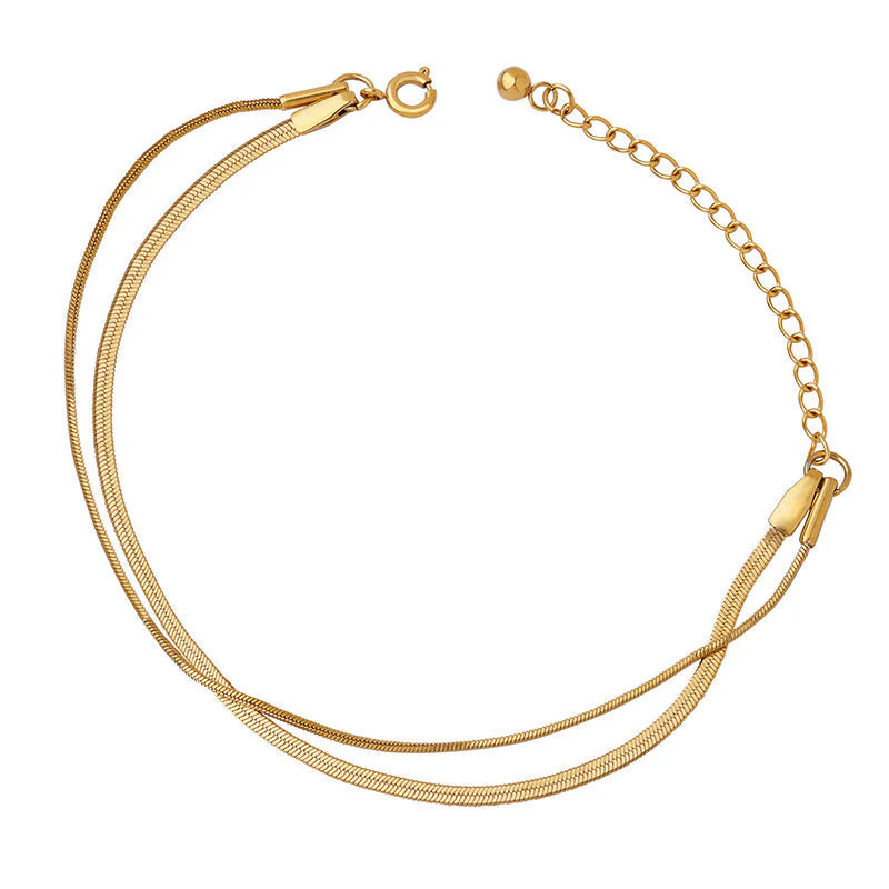 Classia Double Layer Gold Bracelet - Image 4