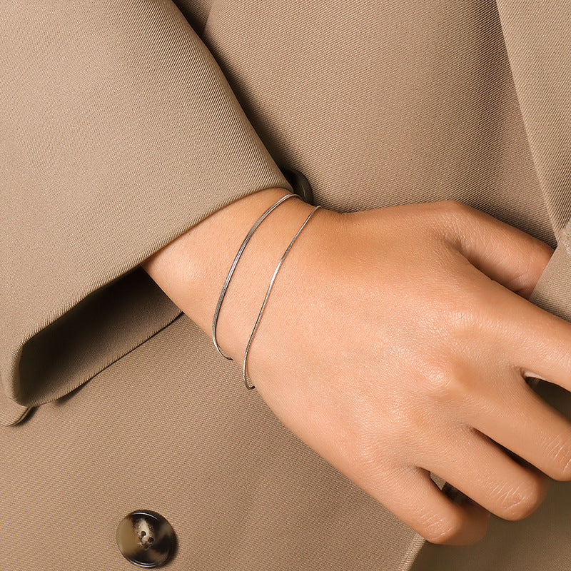 Classia Double Layer Gold Bracelet - Image 5