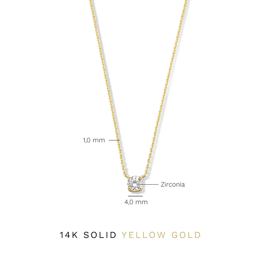 ClÃ©a Moissanite Stone Necklace | Gold - Image 4