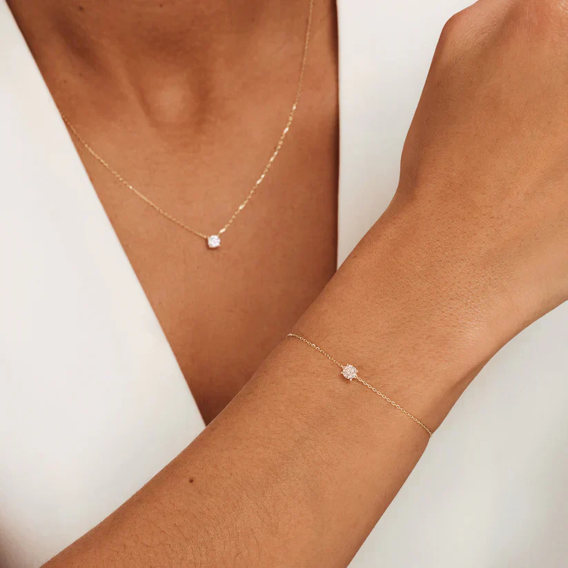ClÃ©a Moissanite Stone Set | Gold - Image 3