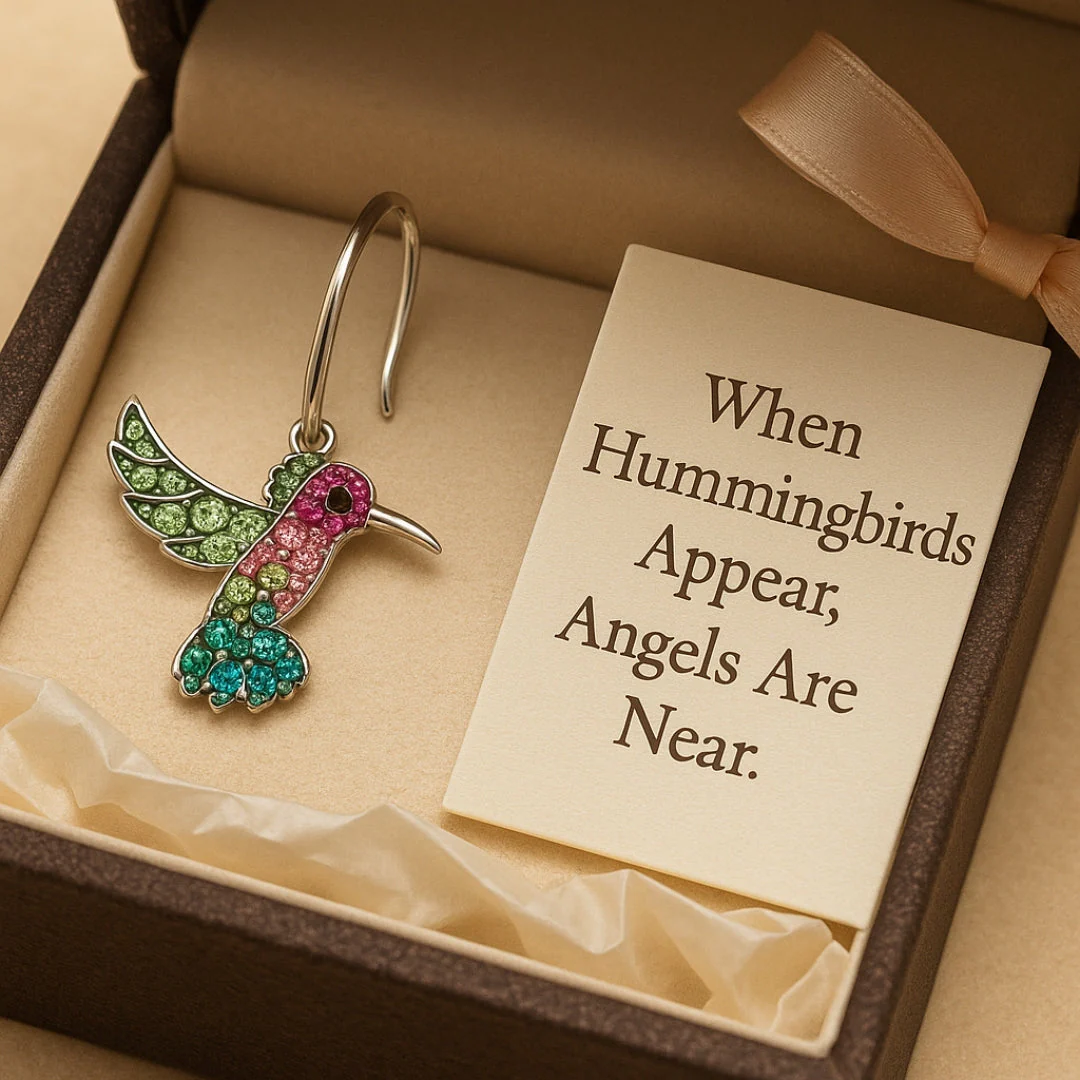 Colorful Hummingbird Sparkle Earrings - Image 5