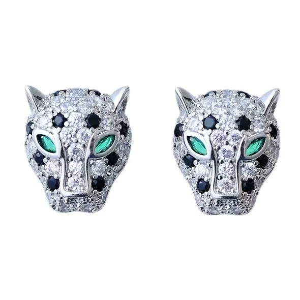 Colorful Leopard Crystal Statement Earrings - Image 6