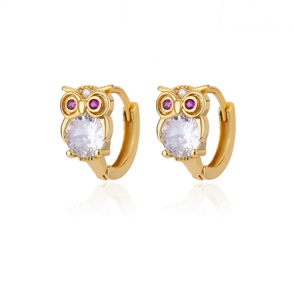 Crystal Animal Hoop Earrings - Image 4