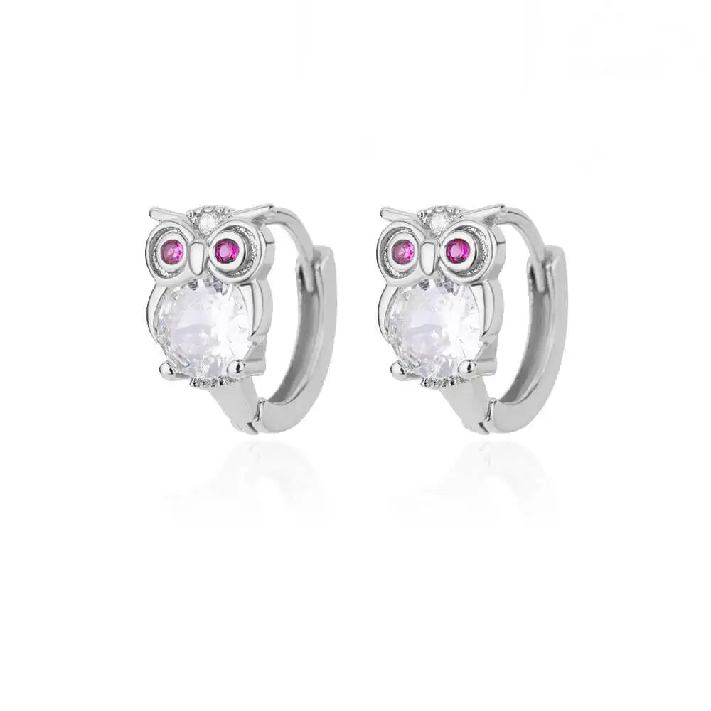 Crystal Animal Hoop Earrings - Image 5