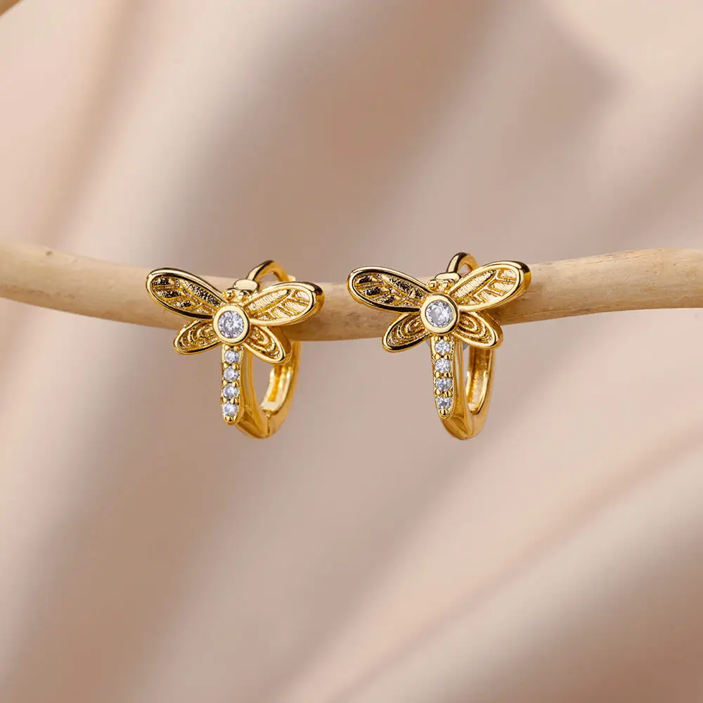 Crystal Animal Hoop Earrings - Image 6