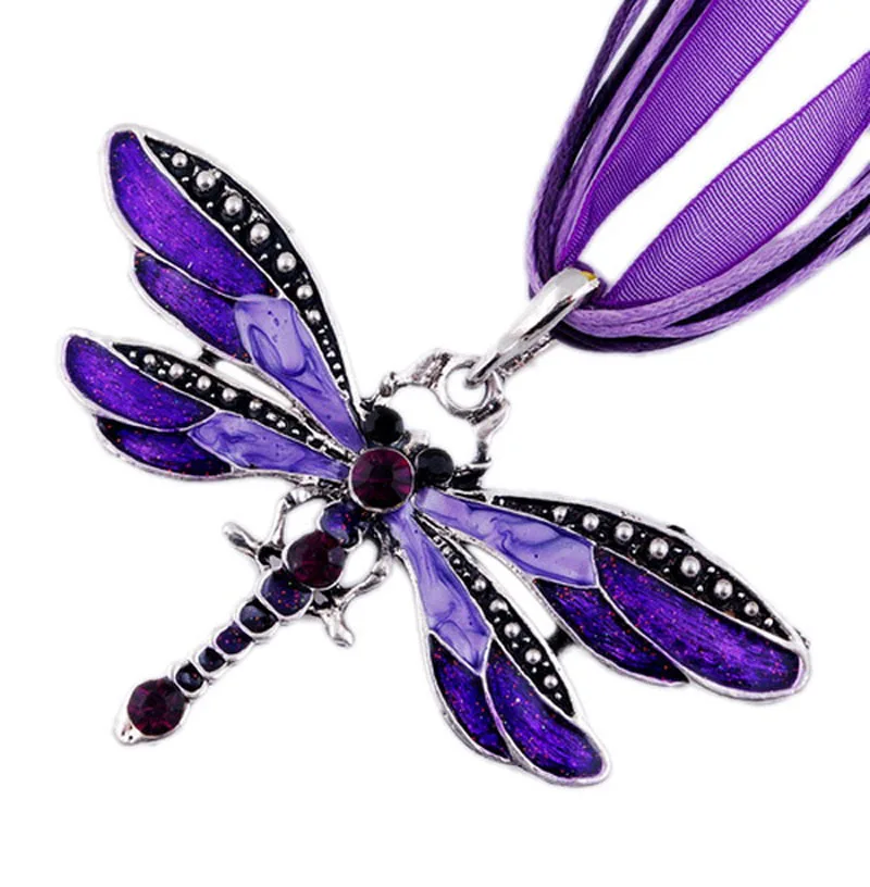Crystal Dragonfly Pendant Necklace - Image 10