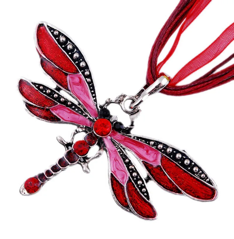 Crystal Dragonfly Pendant Necklace - Image 11