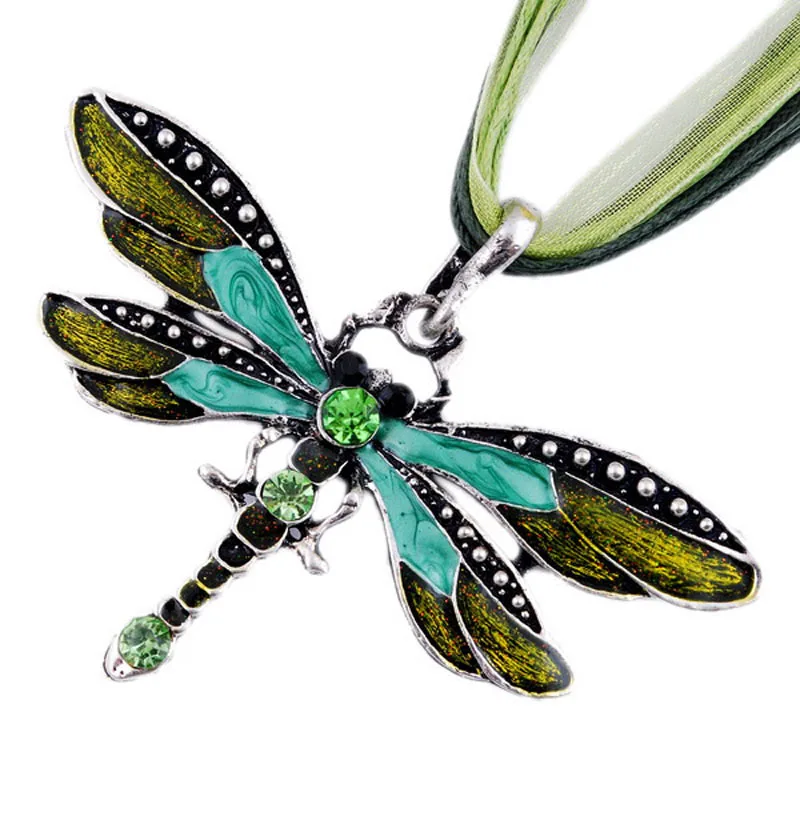 Crystal Dragonfly Pendant Necklace - Image 9