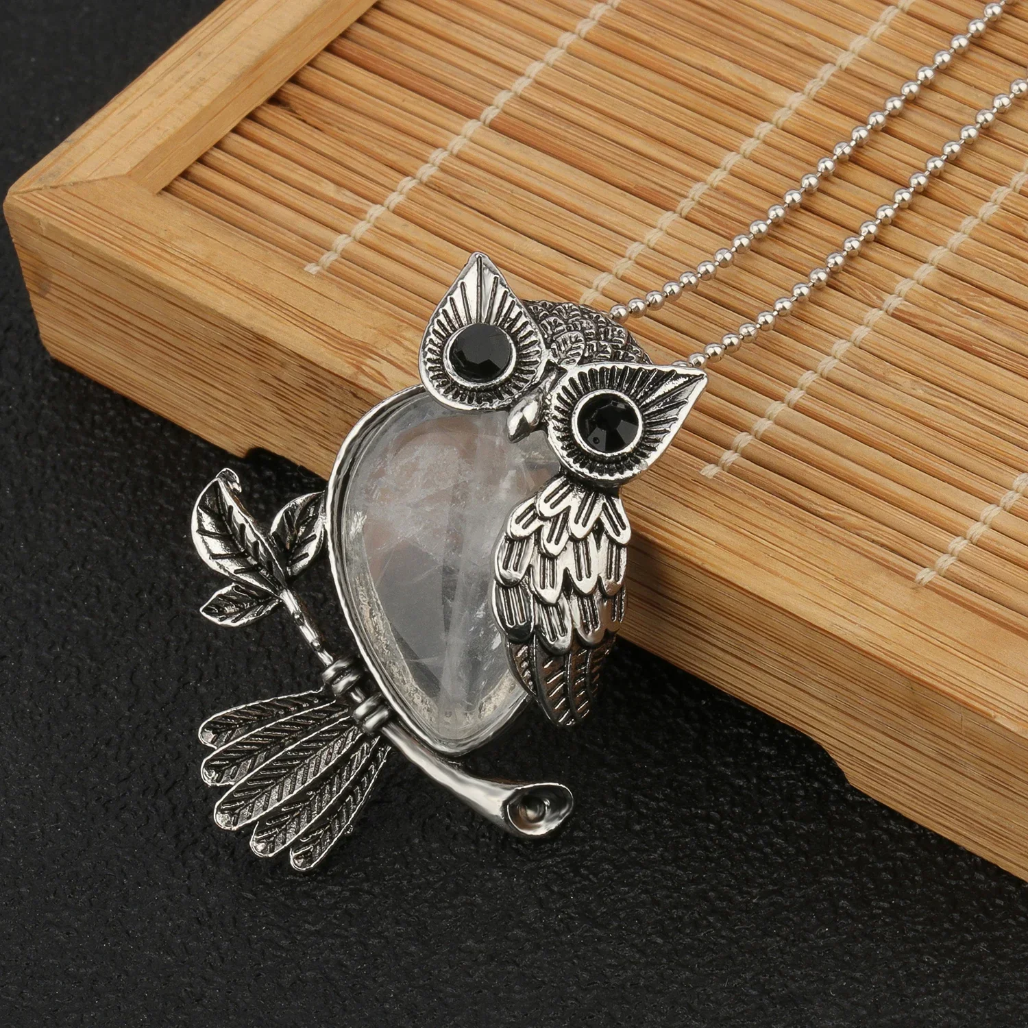 Crystal Owl Wisdom Pendant Necklace - Image 12