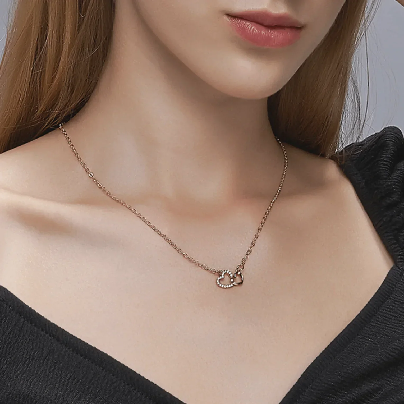 Cynthia Double Heart Necklace - Image 2