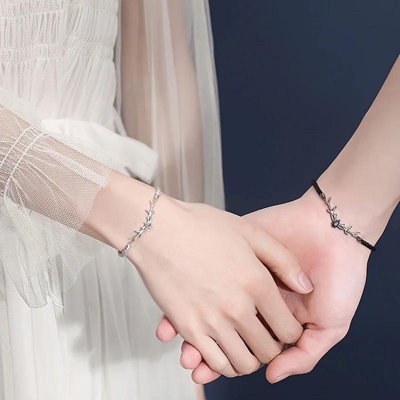 Deer Horn Heart Bracelet with Zircon - Image 5