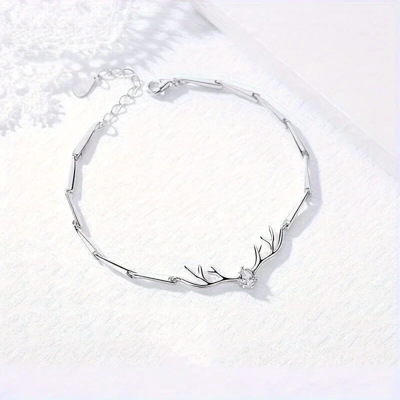 Deer Horn Heart Bracelet with Zircon - Image 8