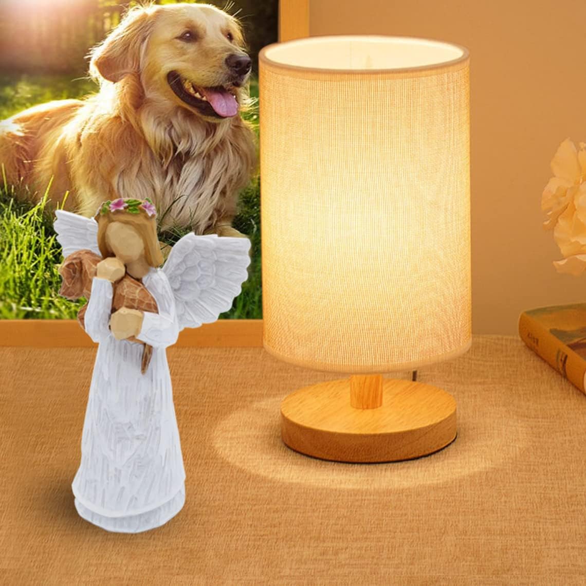 Dog Memorial Gift Set with Angel of Friendship Figurine & Rainbow Bridge Chakra Bracelet - Image 4