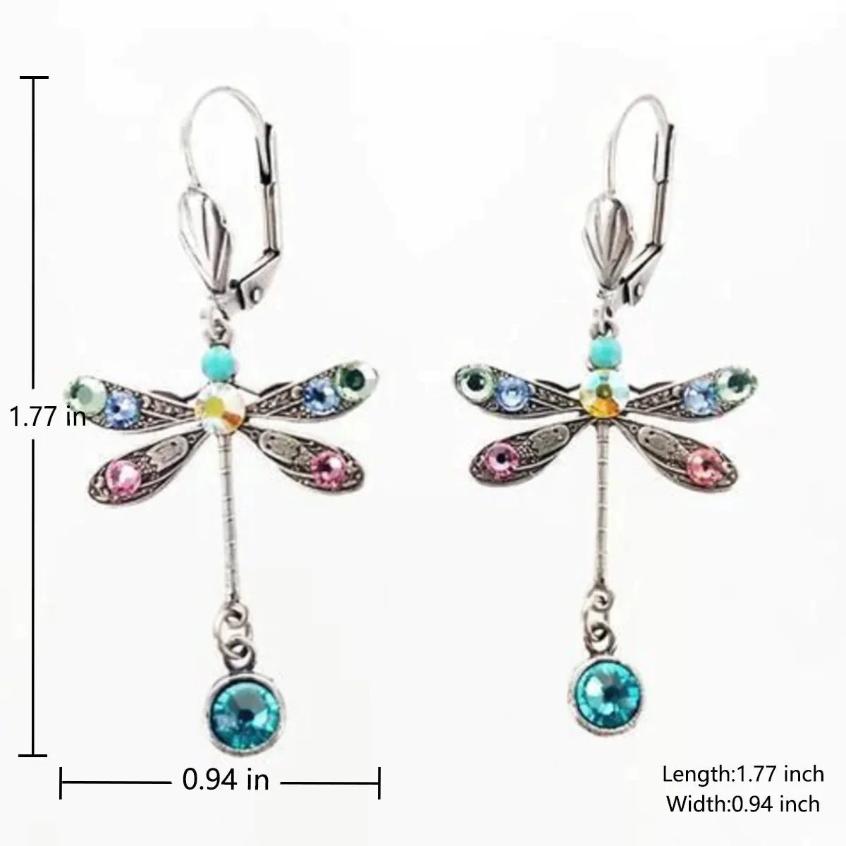 Elegant Carved Dragonfly Earrings - Image 2
