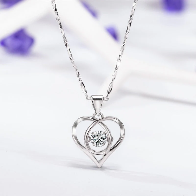 Enmity Heart Necklace with Zirconia