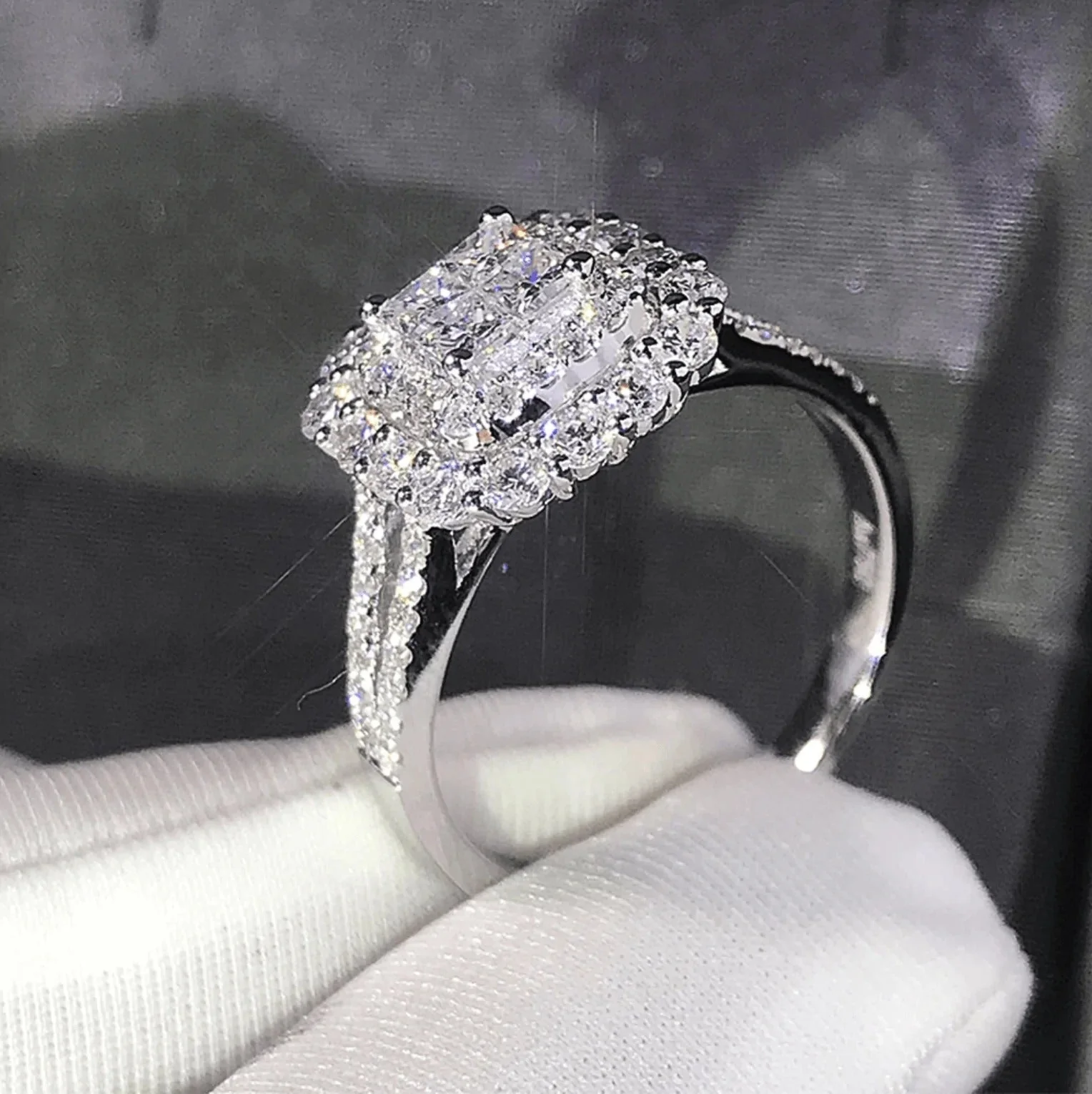 Gabrielle Square Cushion Ring