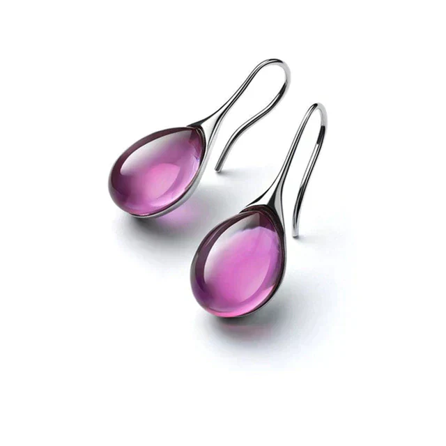 Gold and Silver Crystal Drop Earrings - Image 3