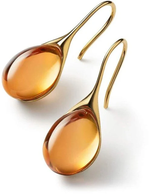 Gold and Silver Crystal Drop Earrings - Image 4